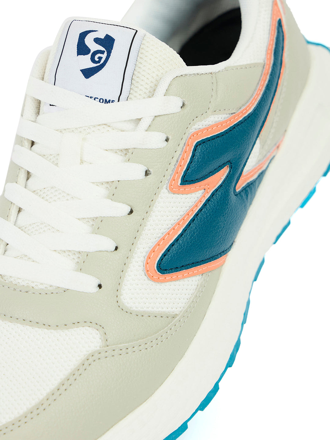 SG Crest Running Shoes ( White / Green / Beige )