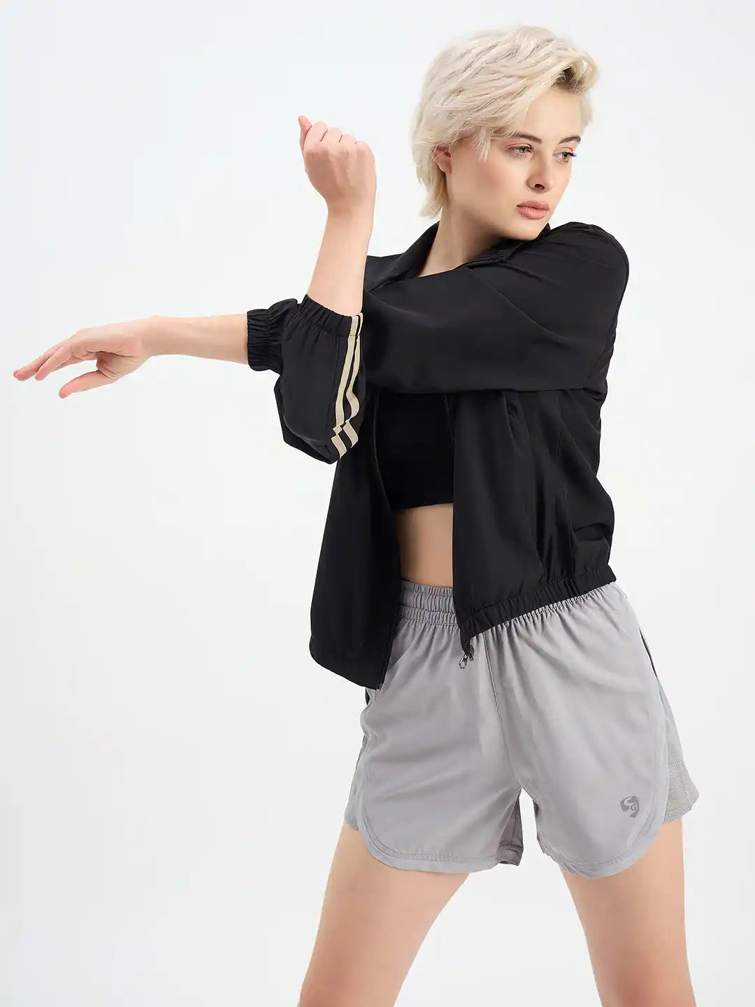 SG H1WSB83322 Women Black Sports Bra
