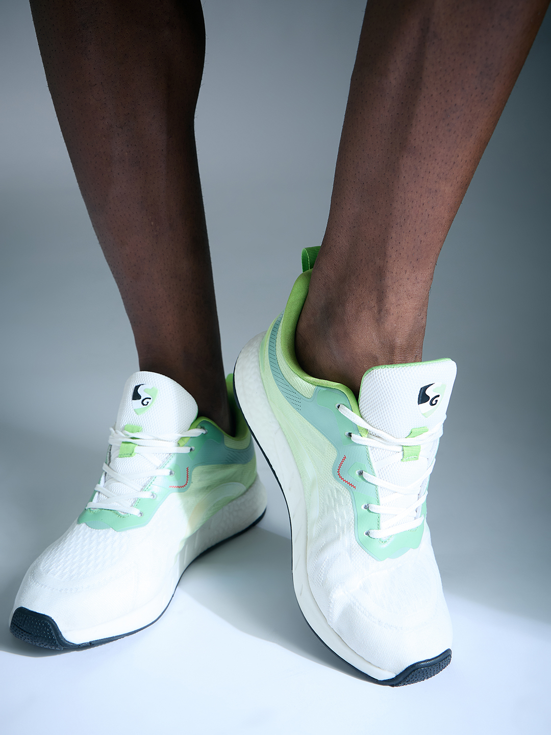 SG Nebula Running Sports Shoes Men and Boys (White / Sea / Green)
