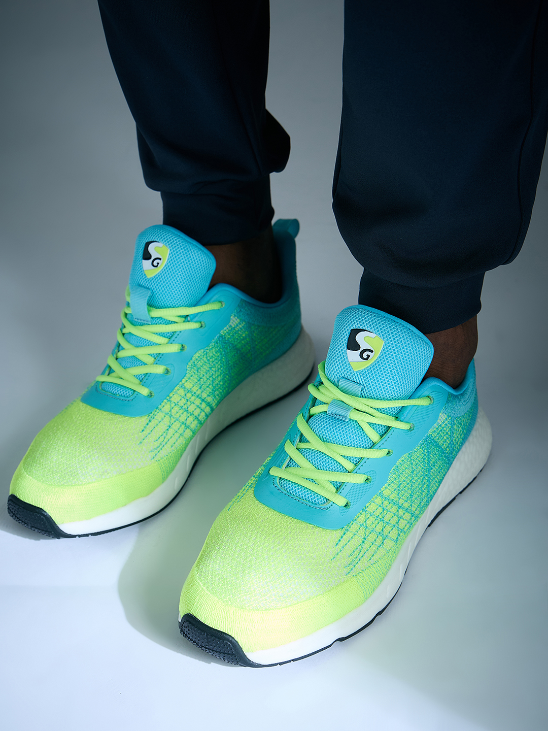 SG Spectrum Running Sports Shoes Men and Boys (Sea / Green / Lime)