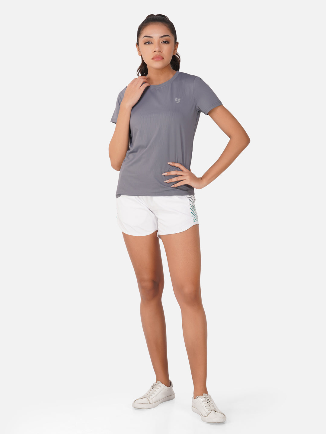 SG Regular Comfort Fit Shorts For Womens & Girls, Egg White & Jet black | Ideal for Trail Running, Fitness & Training, Jogging, Gym Wear & Fashion Wear