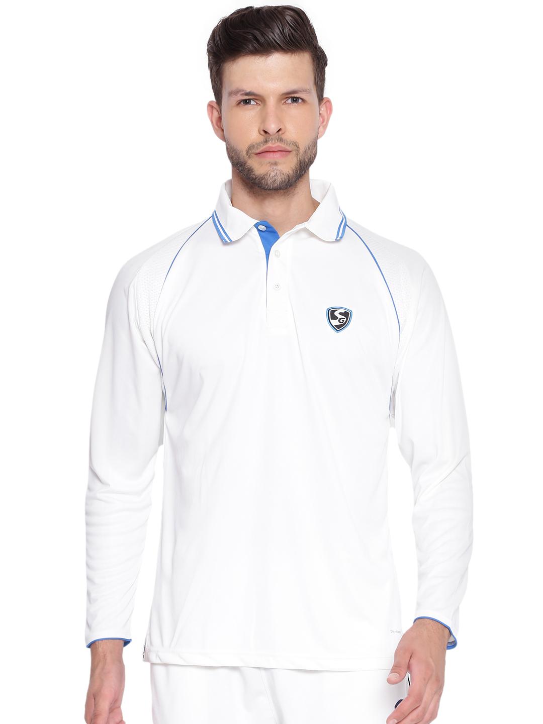 SG Premium 2 0 Full Sleeve Shirt Cricket Whites