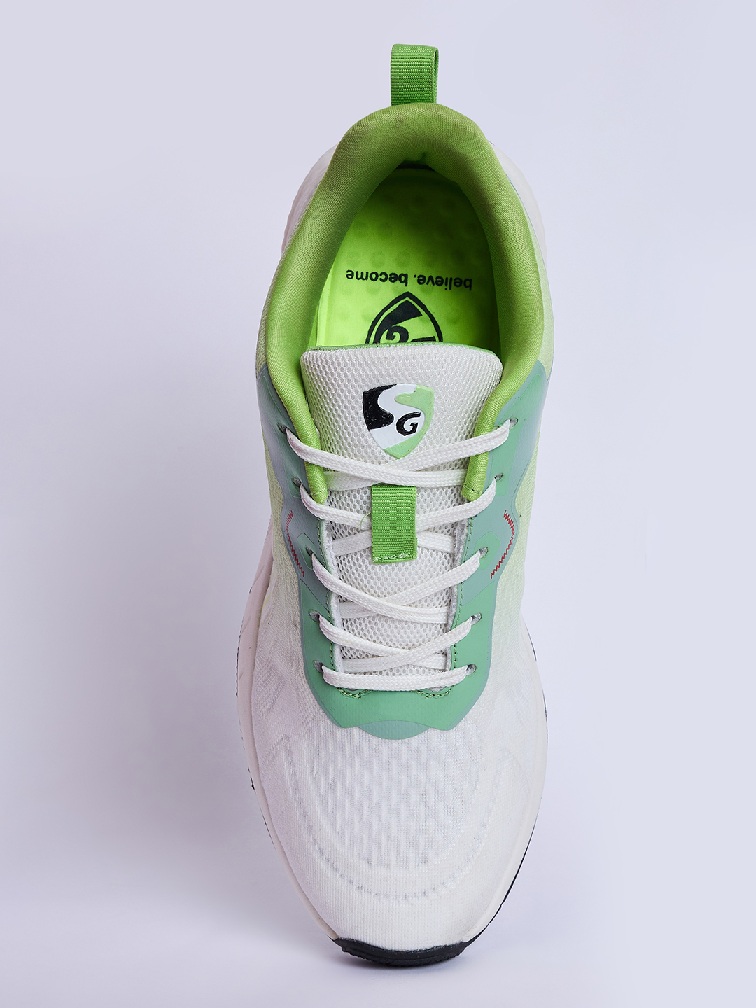 SG Nebula Running Sports Shoes Men and Boys (White / Sea / Green)