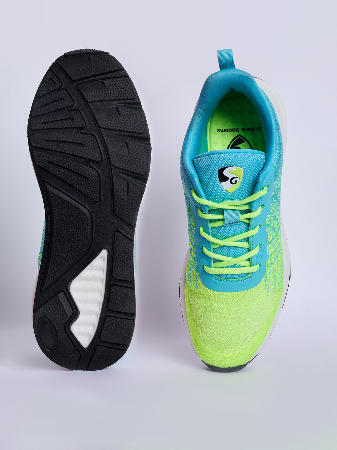 SG Spectrum Running Sports Shoes Men and Boys (Sea / Green / Lime)