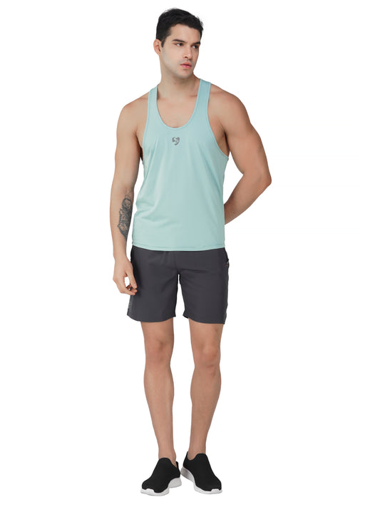 SG Regular Comfort Fit Vest For Mens & Boys, Grey Blue & Cloudy Grey | Ideal for Trail Running, Fitness & Training, Jogging, Gym Wear & Fashion Wear