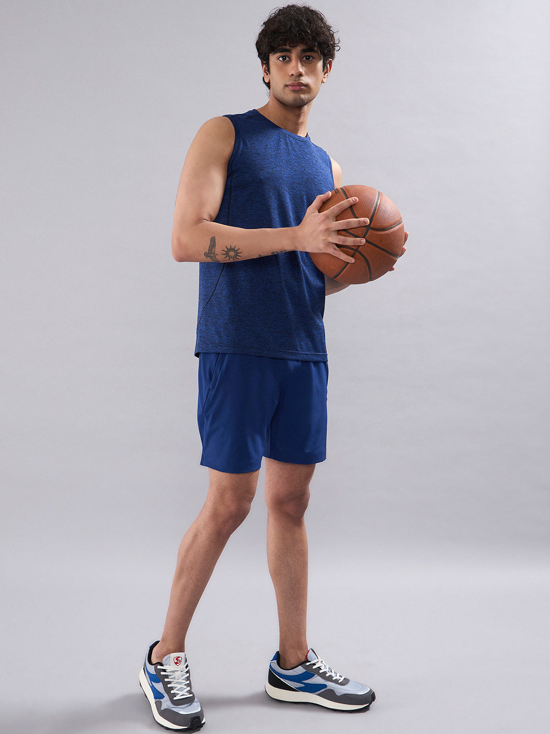 SG Men's T-Vest Melange Blue