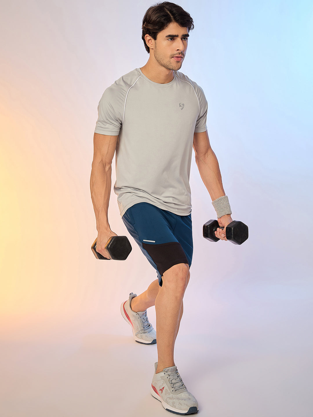 SHORTS MEN SG H3MS8218 TEAL/BLACK
