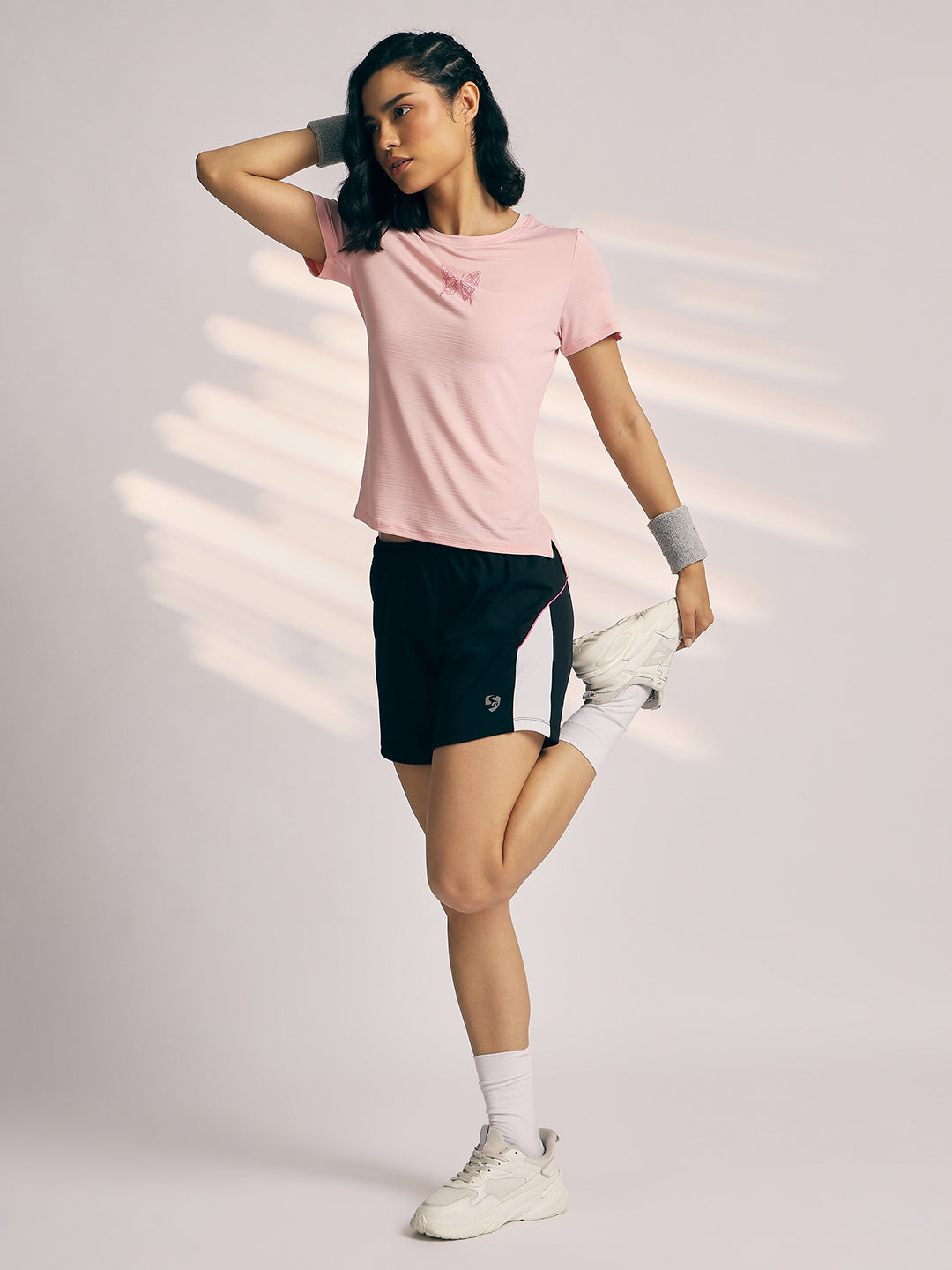 SHORTS WOMEN SG H3WS8271 BLACK/WHITE
