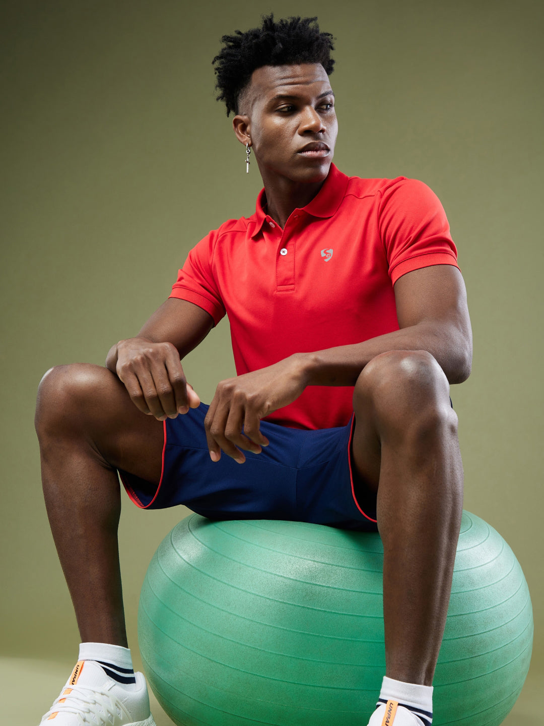 SG Men's Red Polo T-Shirt | Ideal for Trail Running, Fitness & Training, Jogging, Regular & Fashion Wear
