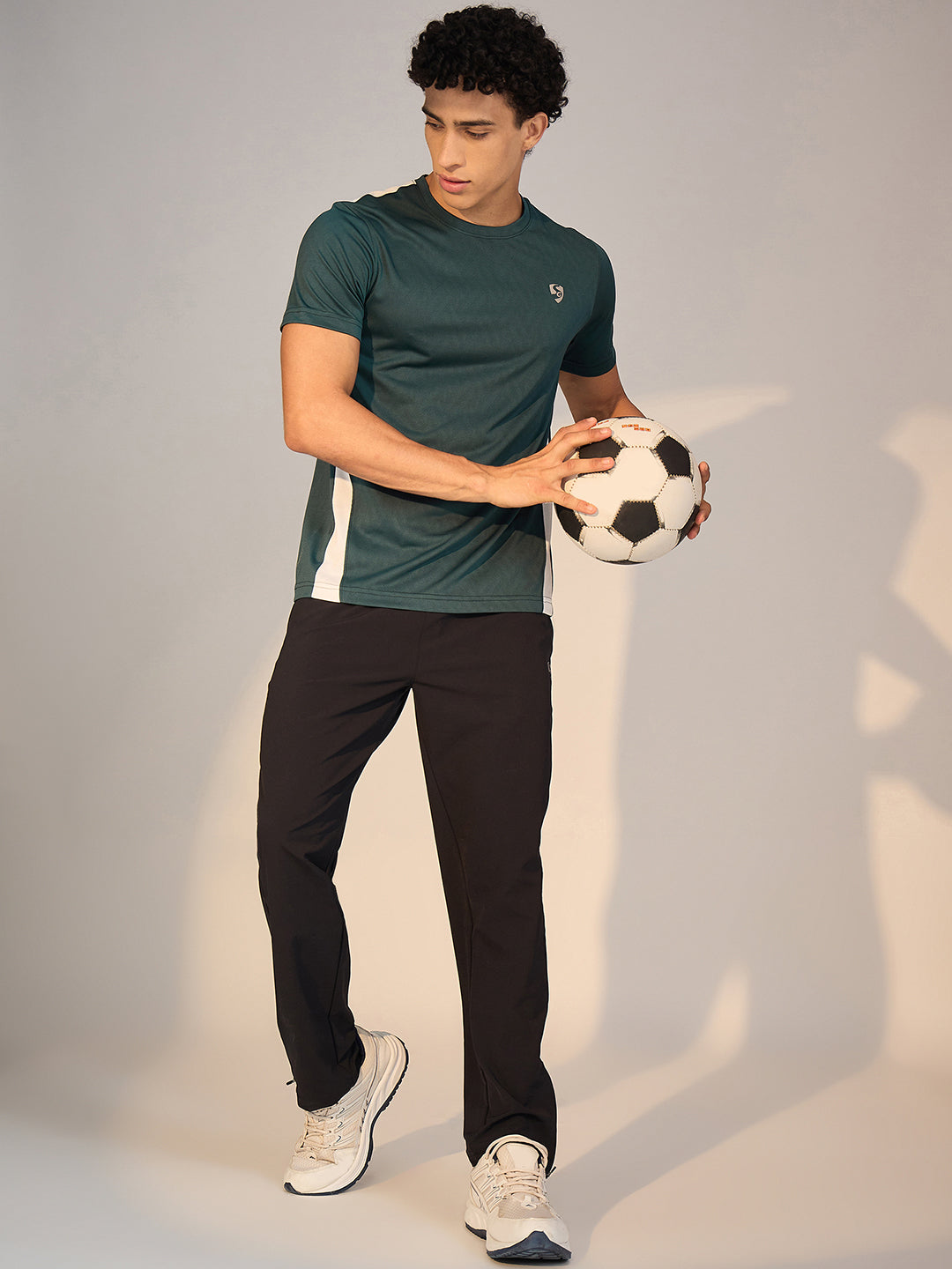 T-SHIRT MEN SG H3MT8209 TEAL GREEN/WHITE