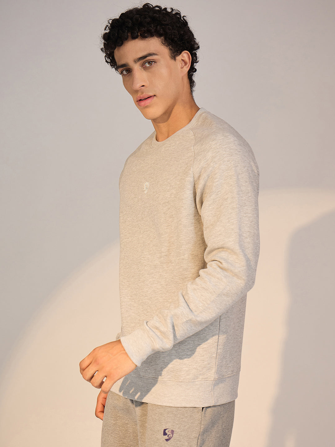 SWEAT SHIRT MEN SG H4MSW8245 GREY MELANGE