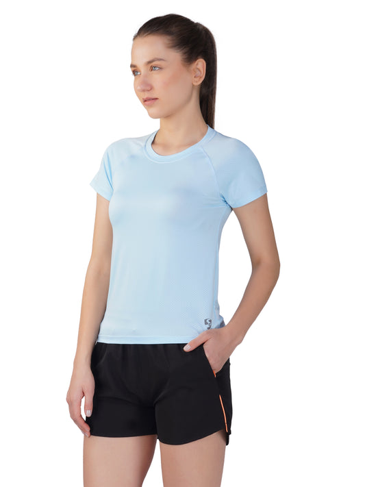 SG Women'S Round Neck T-Shirt for Womens & Girls | Ideal for Trail Running, Gym Fitness & Training, Jogging, Regular & Fashion Wear