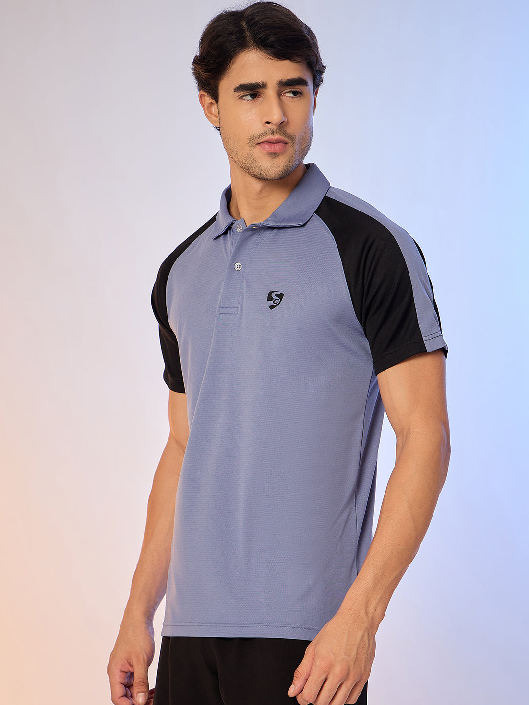 POLO MEN SG H3MP8214 ICE BLUE/BLACK
