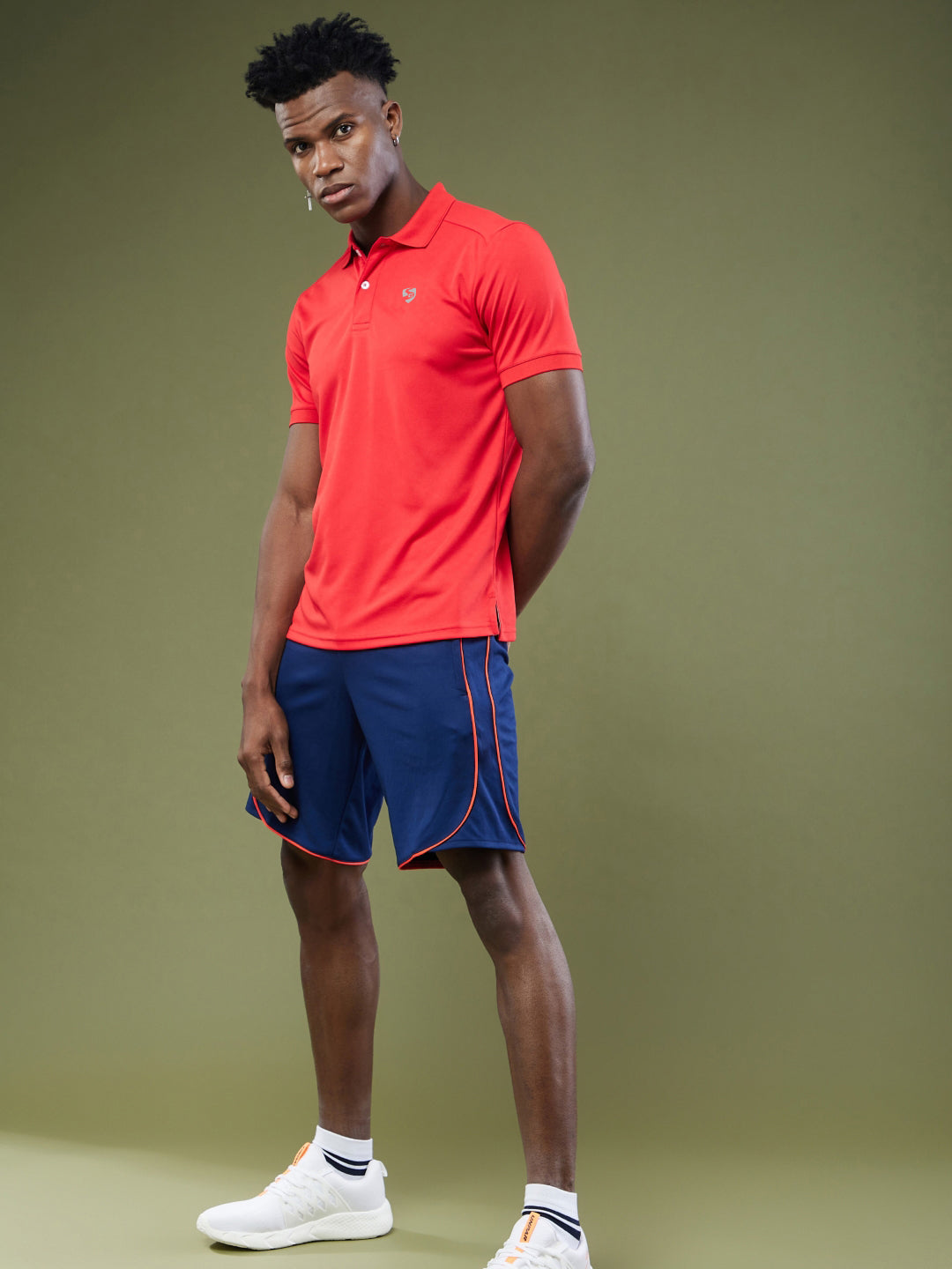 SG Men's Red Polo T-Shirt | Ideal for Trail Running, Fitness & Training, Jogging, Regular & Fashion Wear