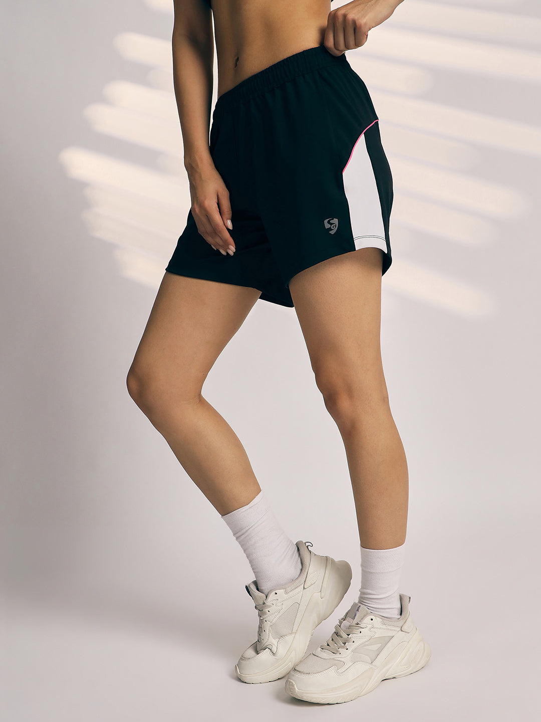 SHORTS WOMEN SG H3WS8271 BLACK/WHITE