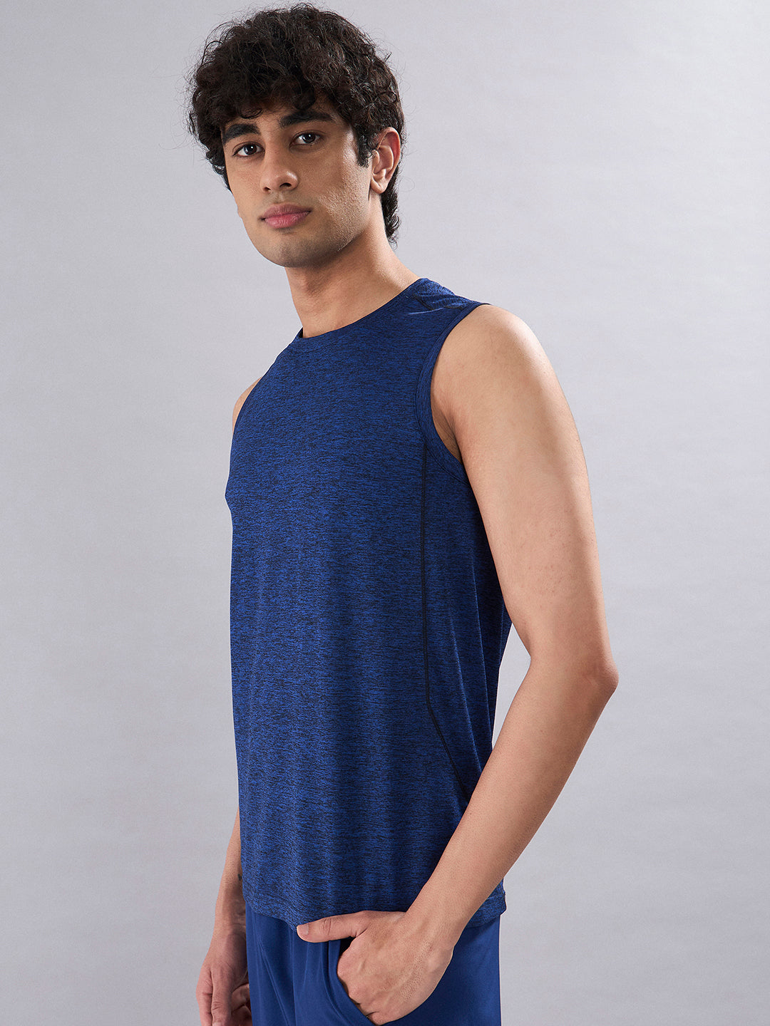 SG Men's T-Vest Melange Blue