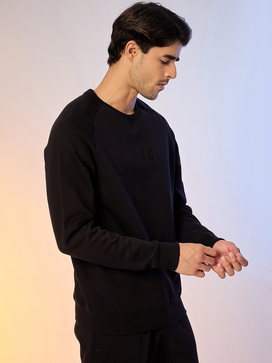 SWEATSHIRT MEN SG H4MSW8247 BLACK