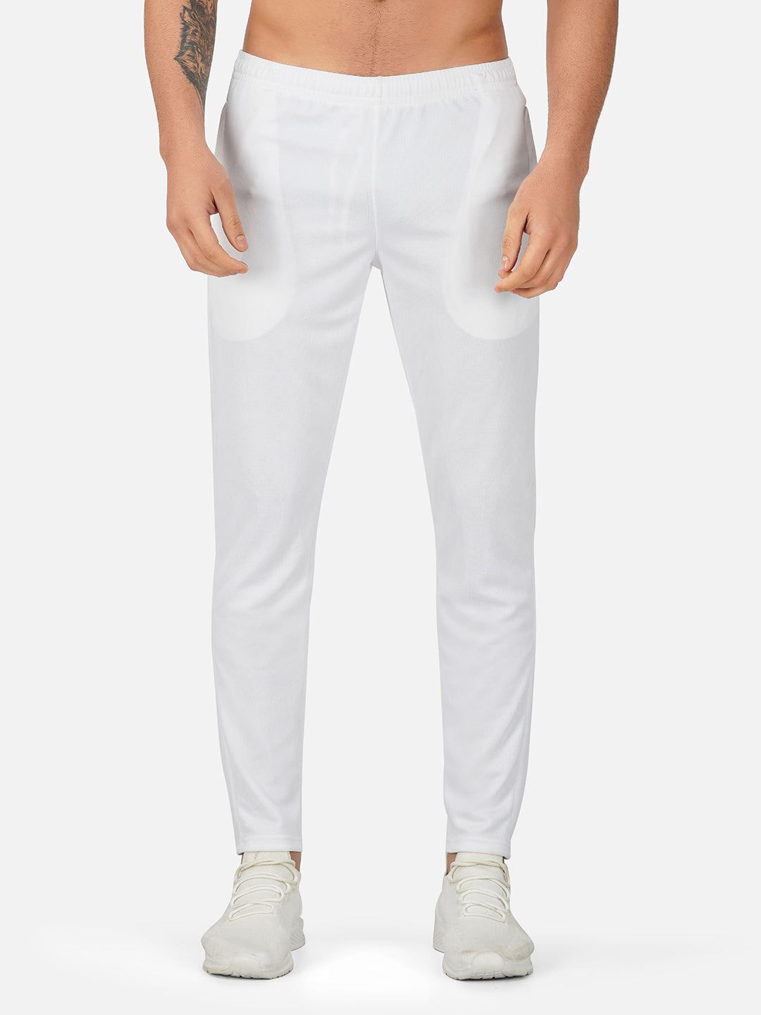 SG Regular Comfort Fit Track Pant For Mens Boys, Pearl White, Jet Bl