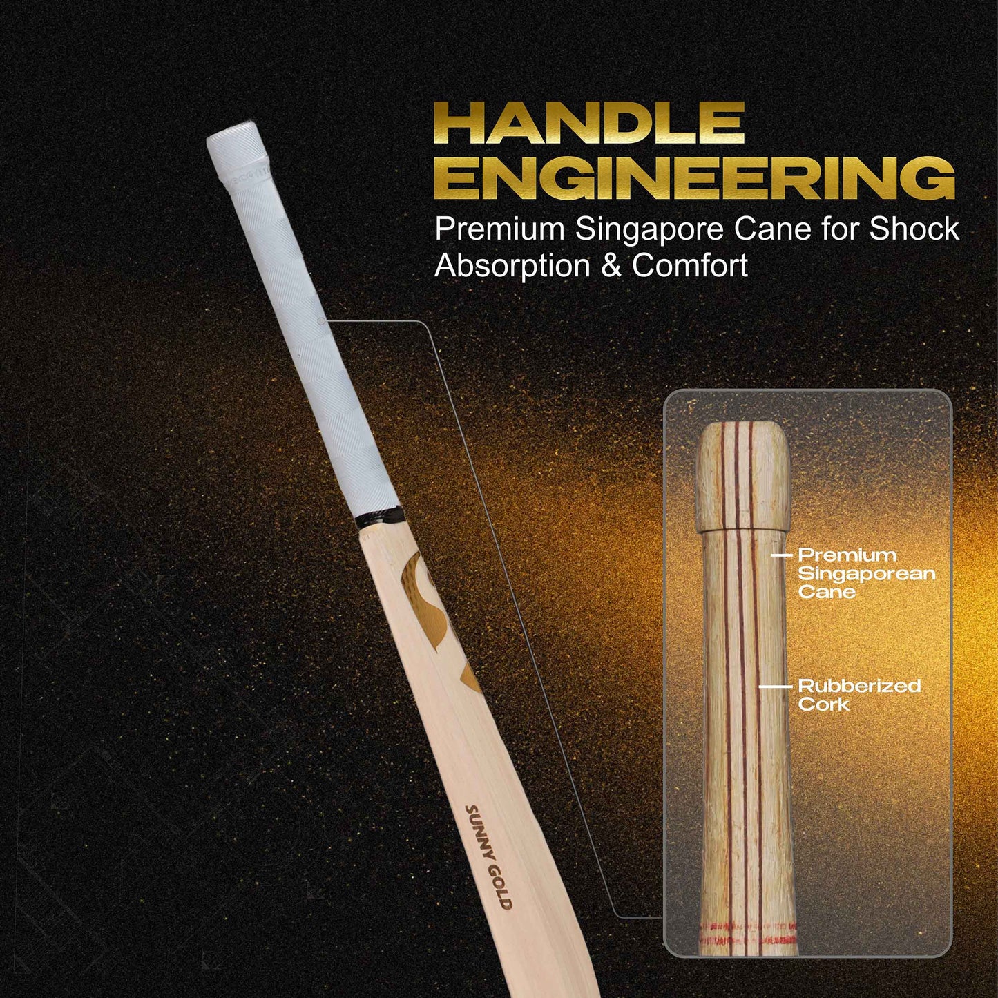 SG Sunny Gold® Finest English Willow grade 2 Cricket Bat (Leather Ball)