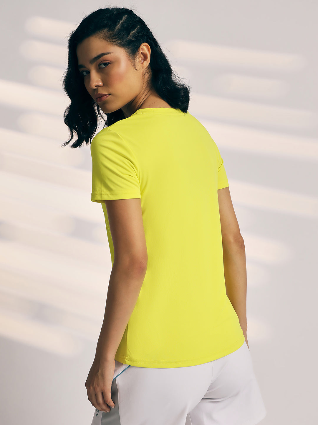 T-SHIRT WOMEN SG H3WT8258 CHARTREUSE YELLOW