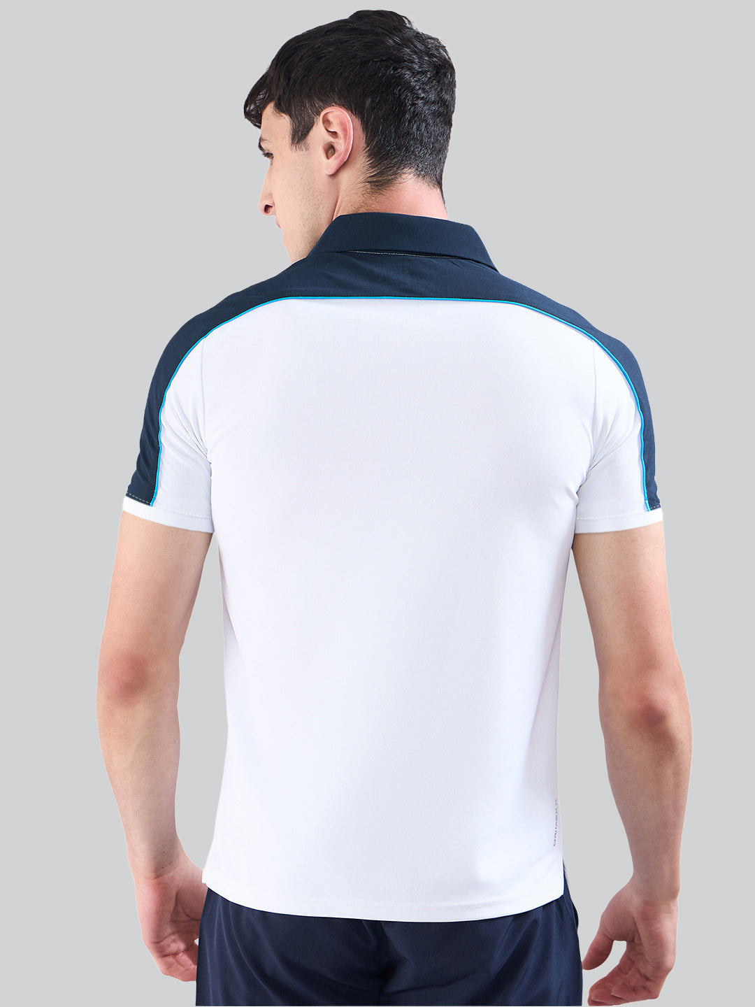 SG Men's Polo T-Shirt White/ Navy