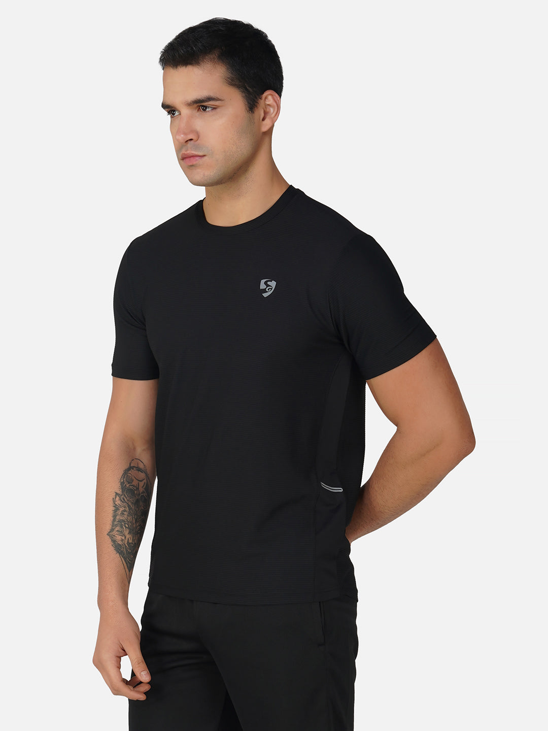 SG Round Neck Regular Comfort Fit T-Shirt For Mens & Boys, Marble White,Mid Grey & Jet Black | Ideal for Trail Running, Fitness & Training, Jogging, Gym Wear & Fashion Wear
