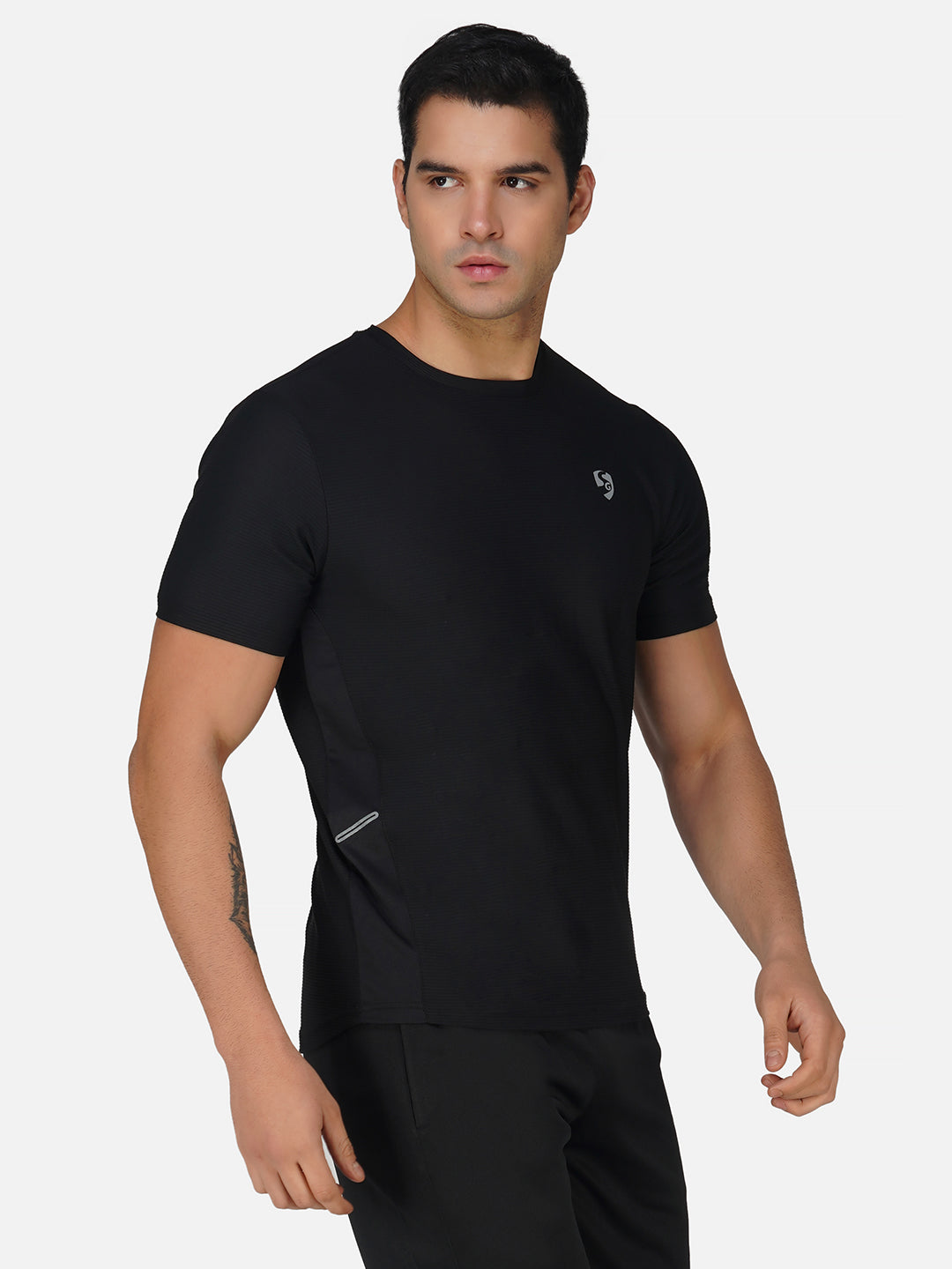 SG Round Neck Regular Comfort Fit T-Shirt For Mens & Boys, Marble White,Mid Grey & Jet Black | Ideal for Trail Running, Fitness & Training, Jogging, Gym Wear & Fashion Wear