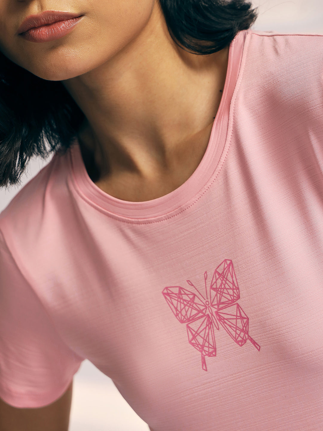 T-SHIRT WOMEN SG H3WT8265 LIGHT PINK