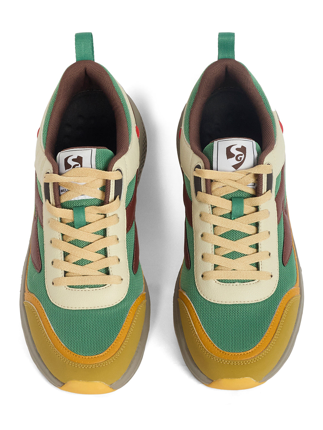 SG Arena Running Shoes ( Yellow / Green / Red )
