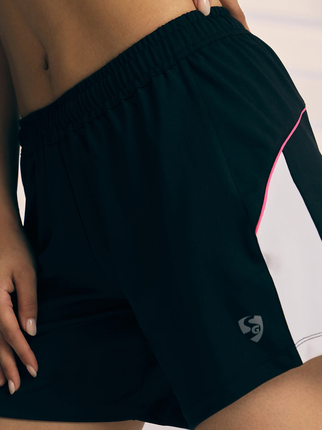 SHORTS WOMEN SG H3WS8271 BLACK/WHITE