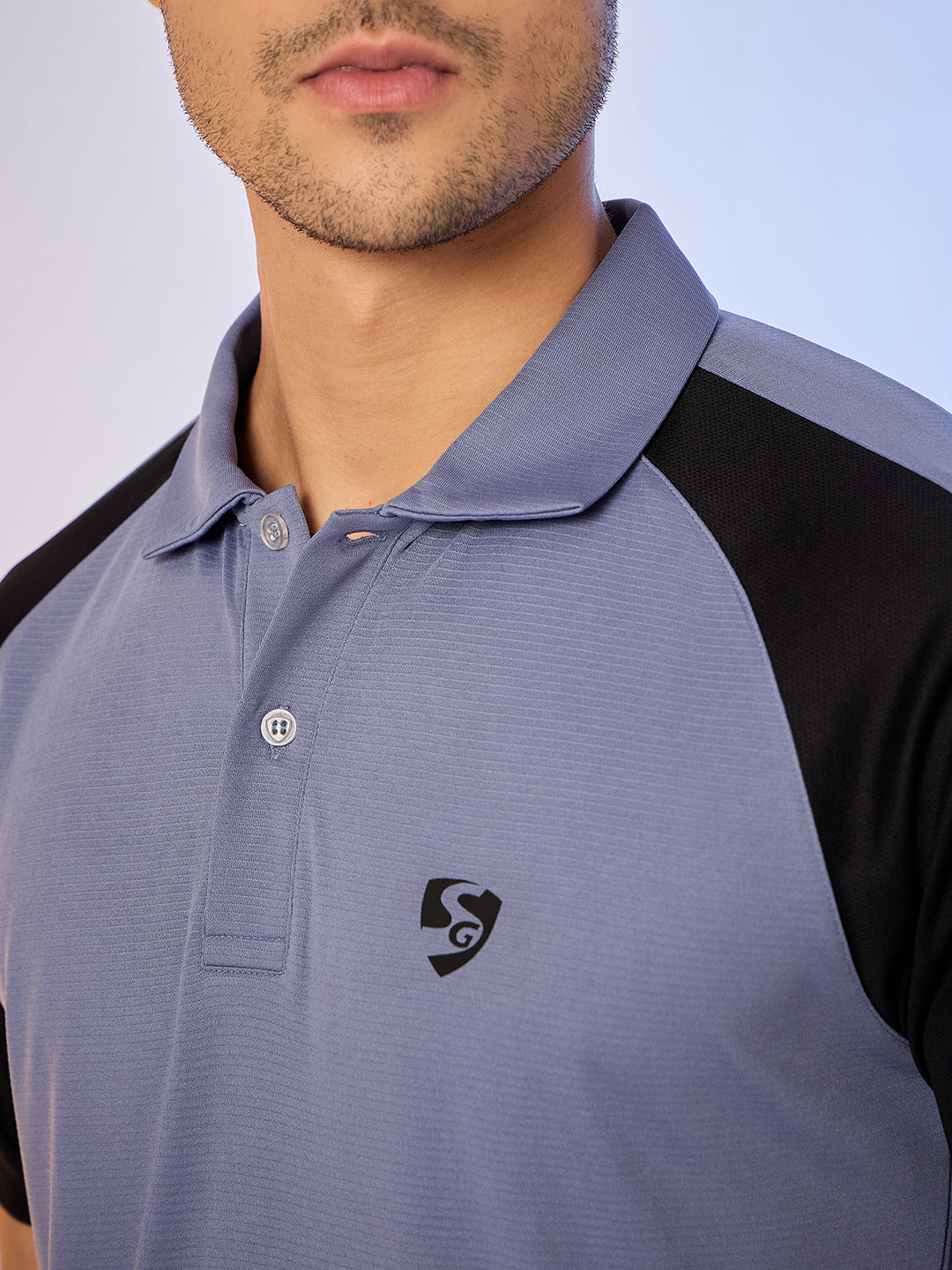 POLO MEN SG H3MP8214 ICE BLUE/BLACK
