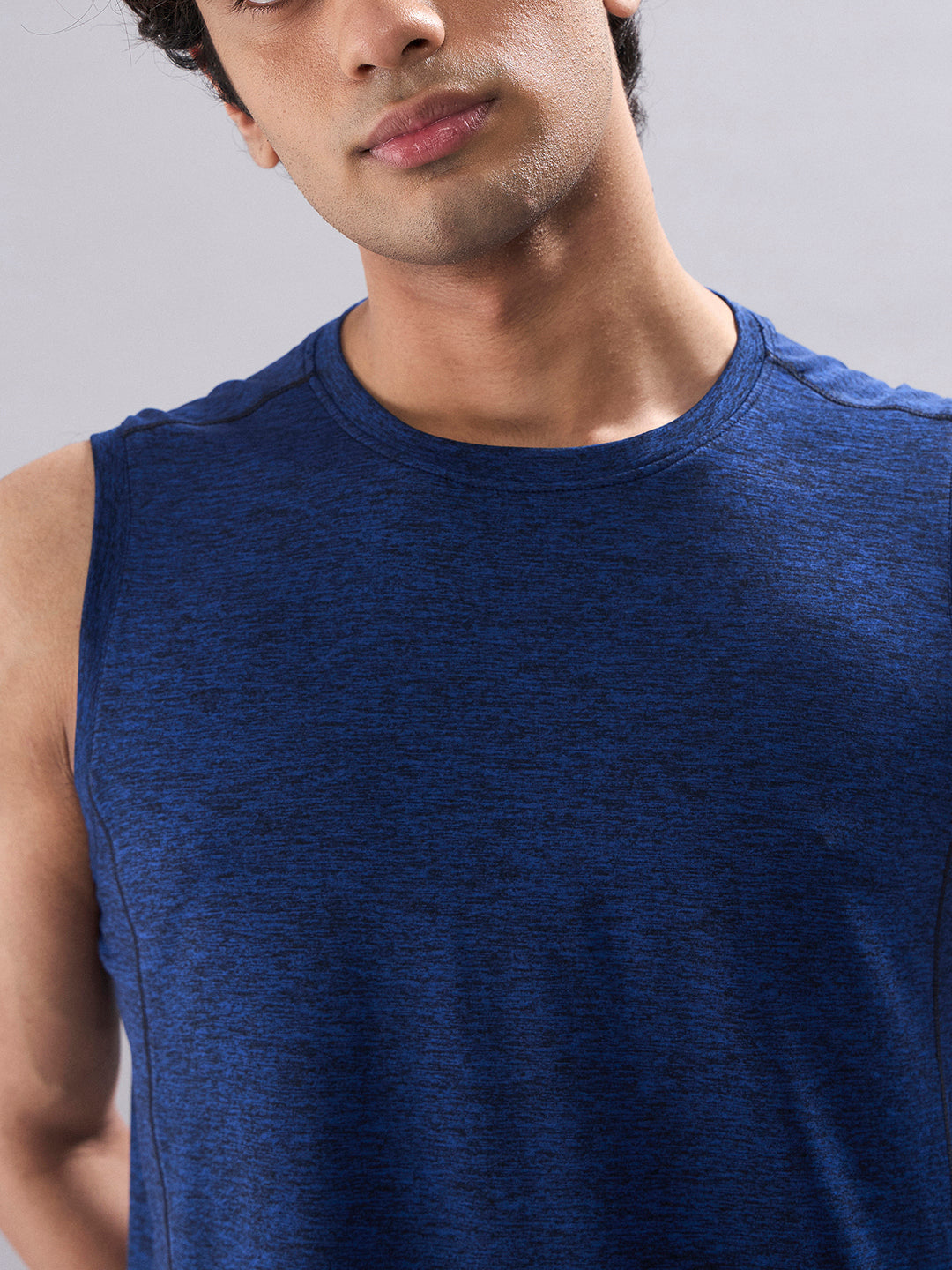 SG Men's T-Vest Melange Blue