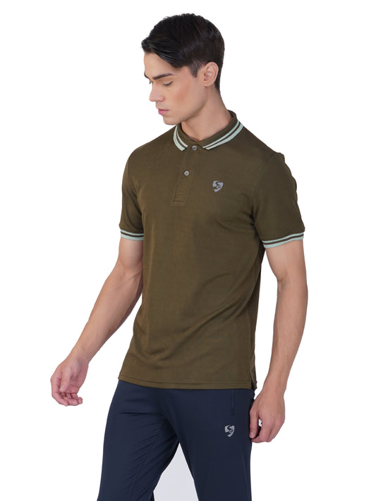 SG Men's Polo T-Shirt | Ideal for Trail Running, Fitness & Training, Jogging, Regular & Fashion Wear
