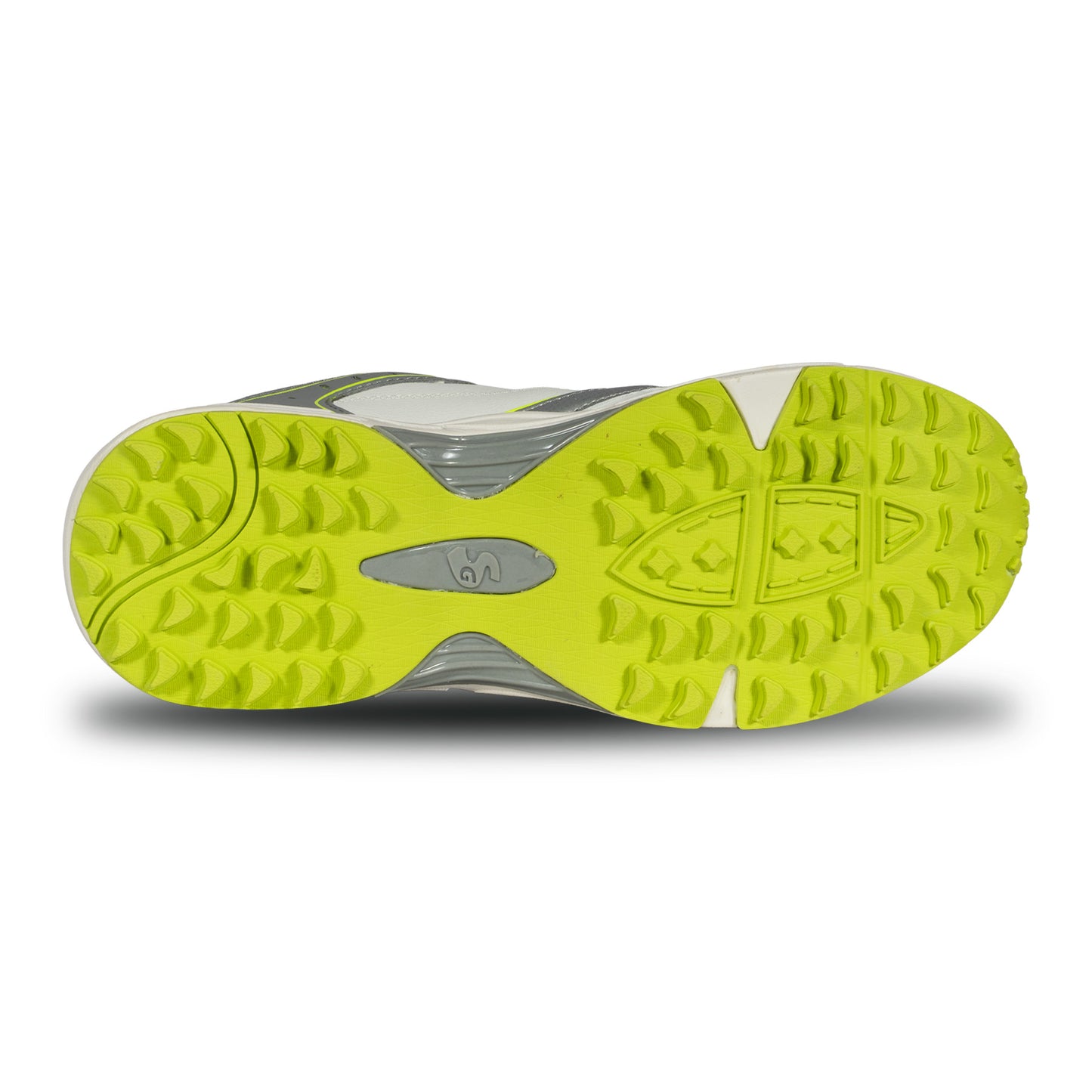 SG ARMOUR STUD Cricket Shoes in White/Grey/Lime – Your Ultimate Cricket Companion