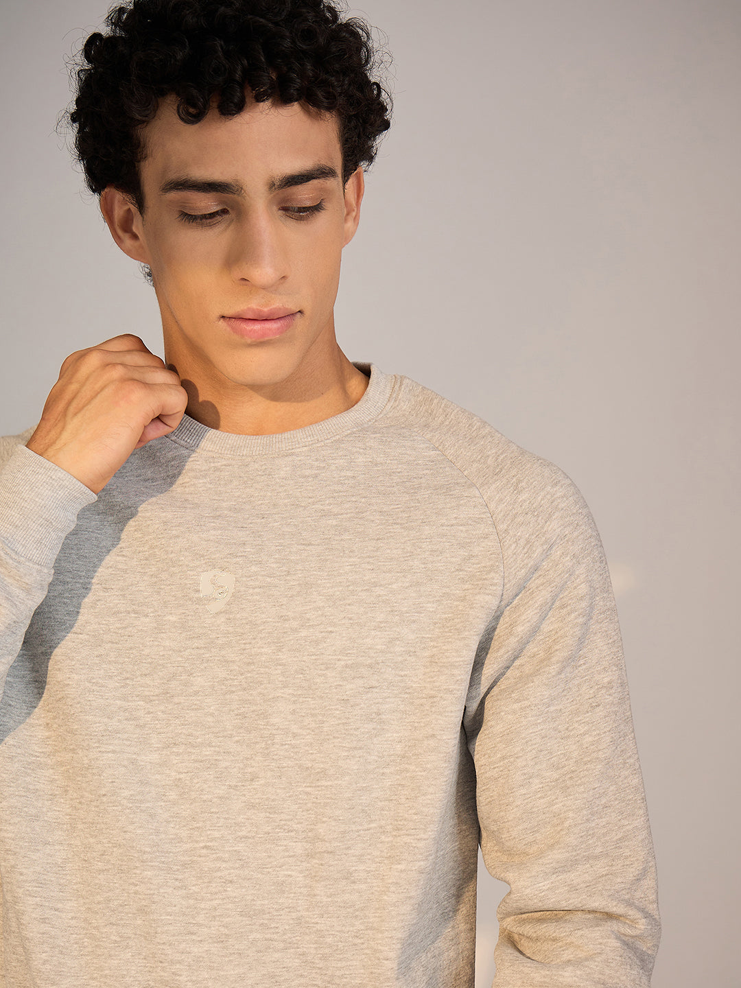 SWEAT SHIRT MEN SG H4MSW8245 GREY MELANGE