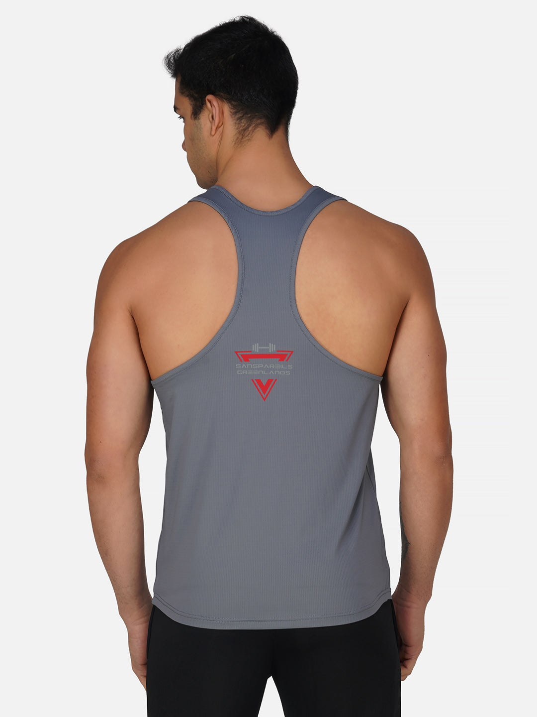 SG Regular Comfort Fit Vest For Mens & Boys, Grey Blue & Cloudy Grey | Ideal for Trail Running, Fitness & Training, Jogging, Gym Wear & Fashion Wear