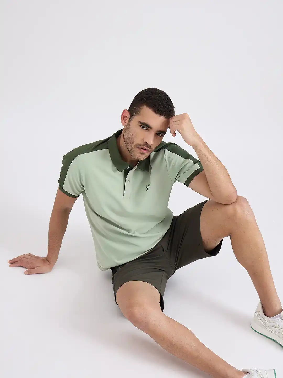SG H2MP83821 Men Pista/Olive Polo T-Shirt