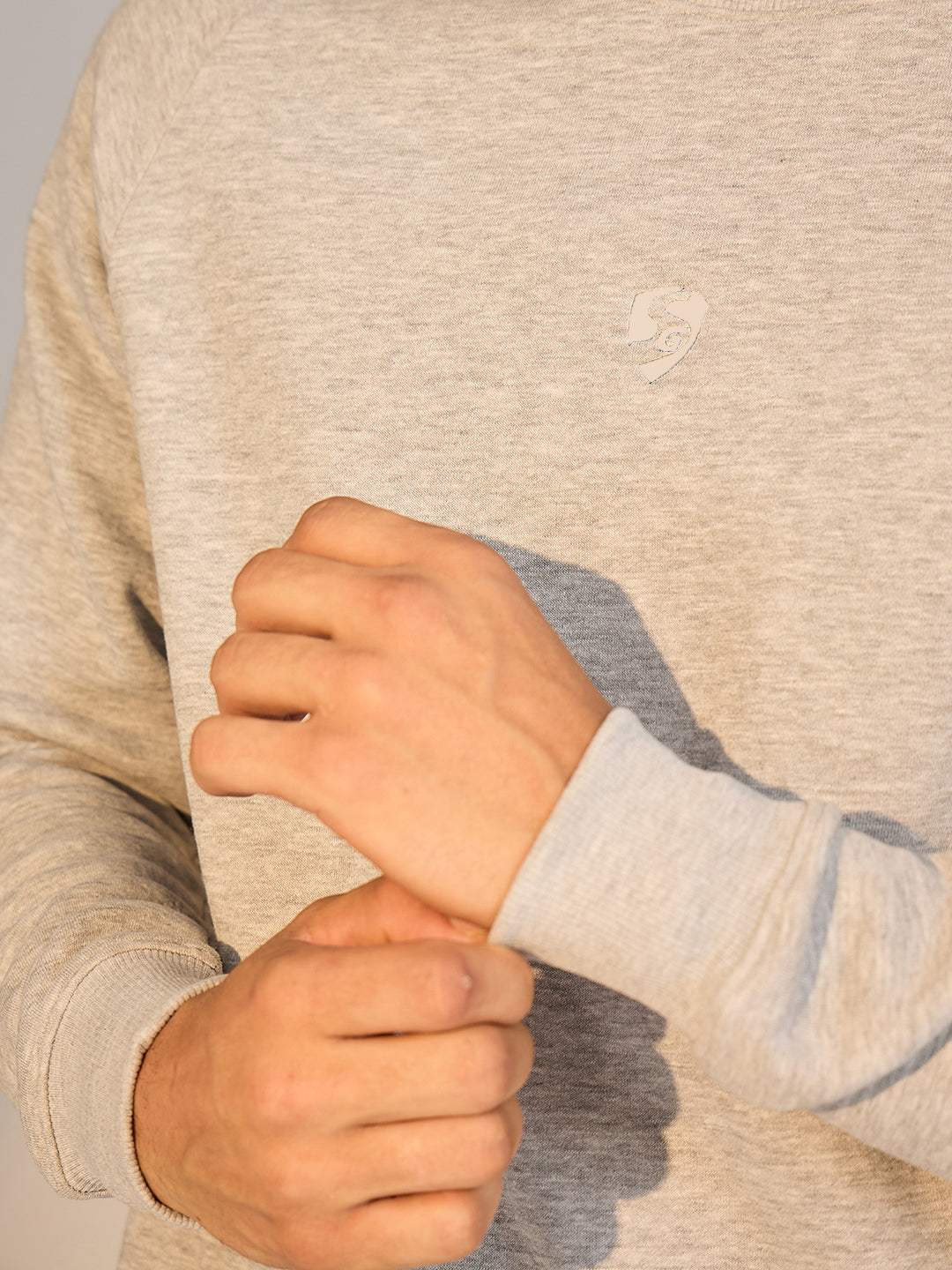 SWEAT SHIRT MEN SG H4MSW8245 GREY MELANGE