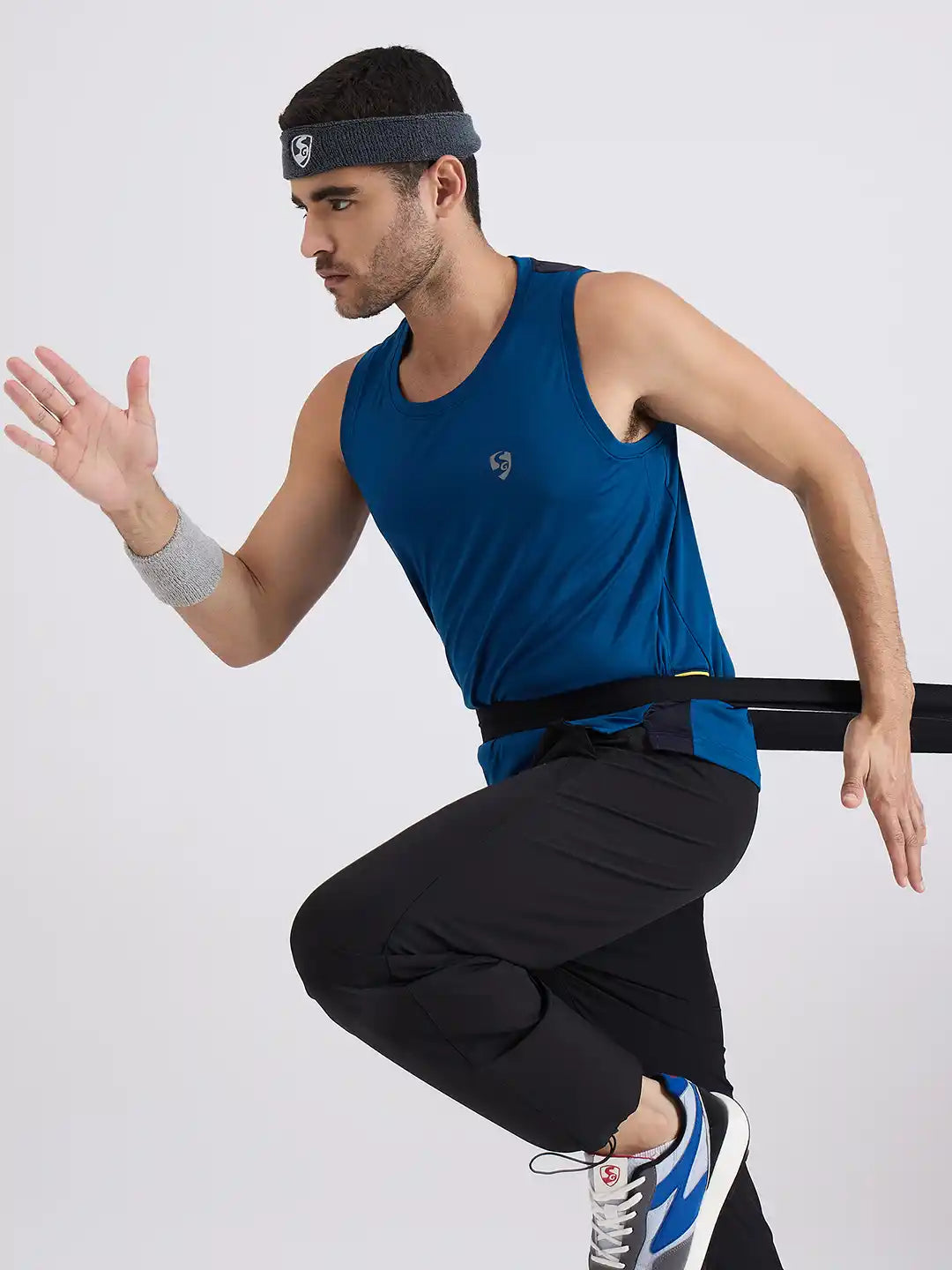 SG H1MV83601 Men Teal/Navy T-Vest