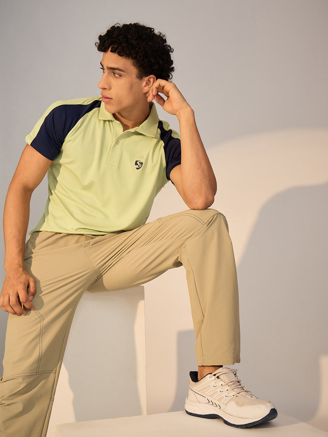 POLO MEN SG H3MP8214 APPLE GREEN/NAVY