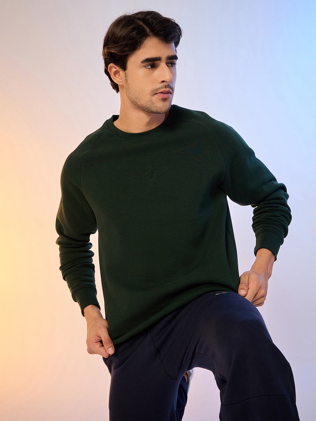 SWEAT SHIRT MEN SG H4MSW8245 BOTTLE GREEN