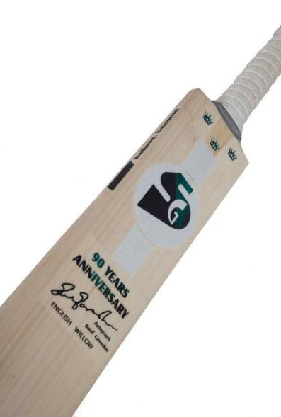 SG 90 YEARS ANNIVERSARY Grade 1 Worlds Finest English Willow Cricket Bat with SG|Str8bat Sensor