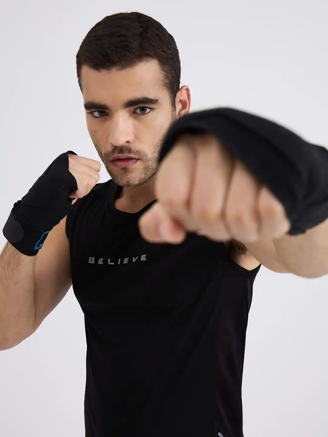 SG H1MV83631 Men Black T-Vest