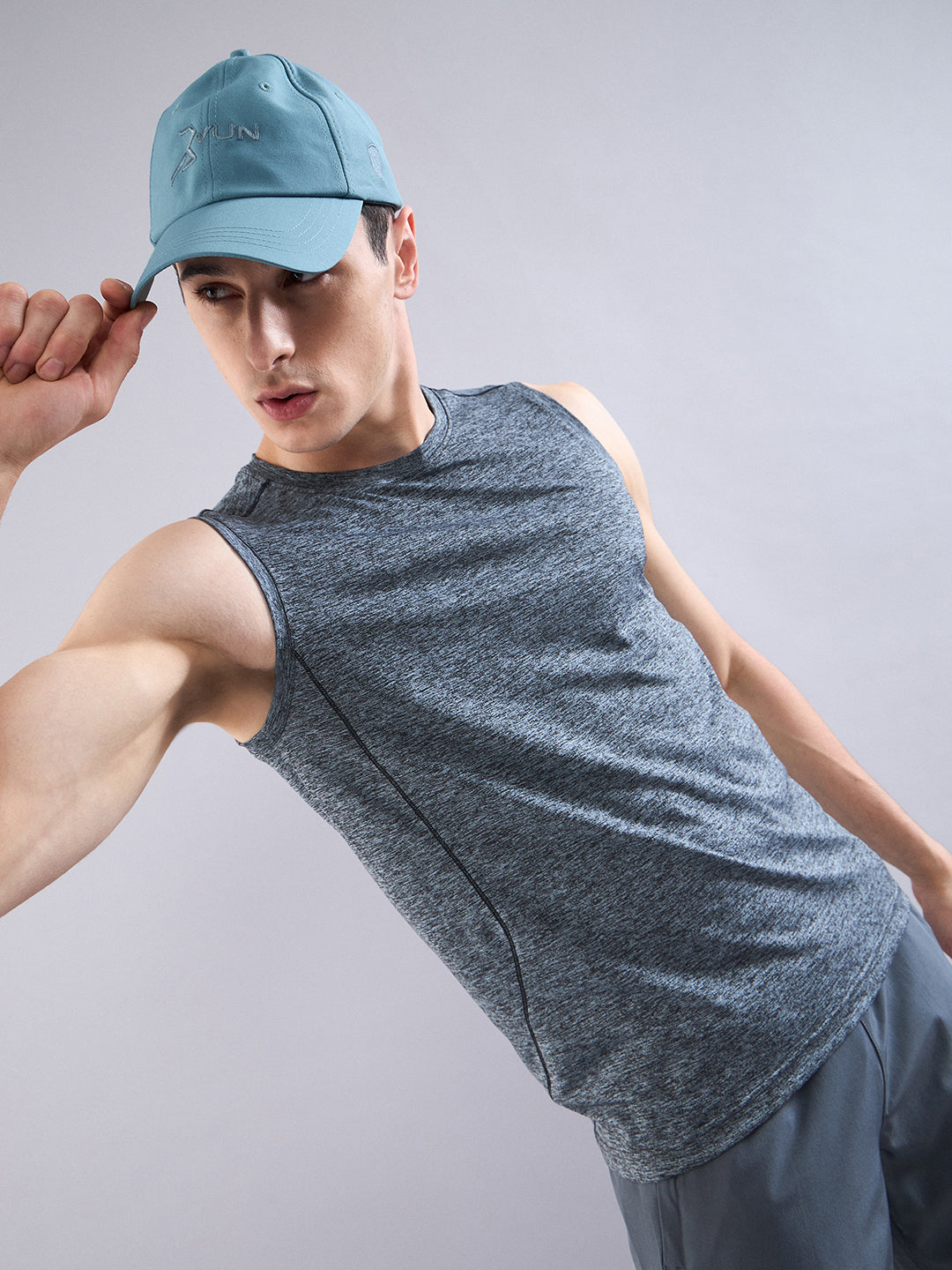 SG Men's T-Vest Melange Grey