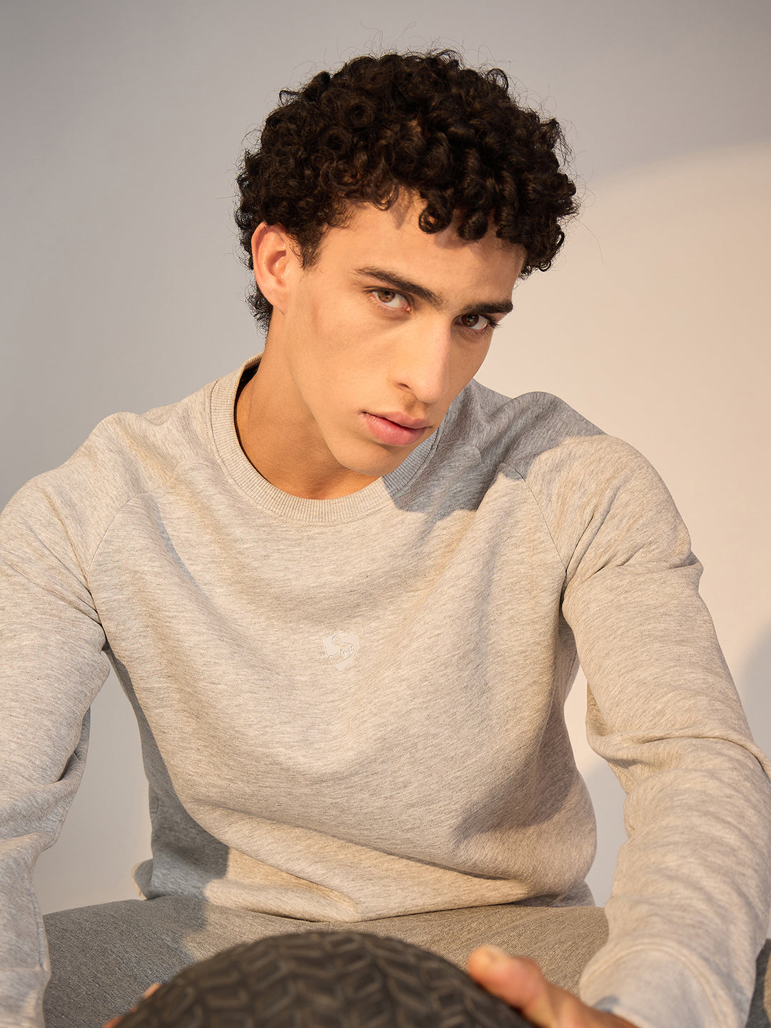 SWEAT SHIRT MEN SG H4MSW8245 GREY MELANGE