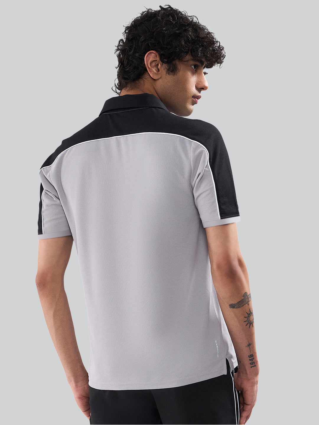 SG Men's Polo T-Shirt Ash/ Black