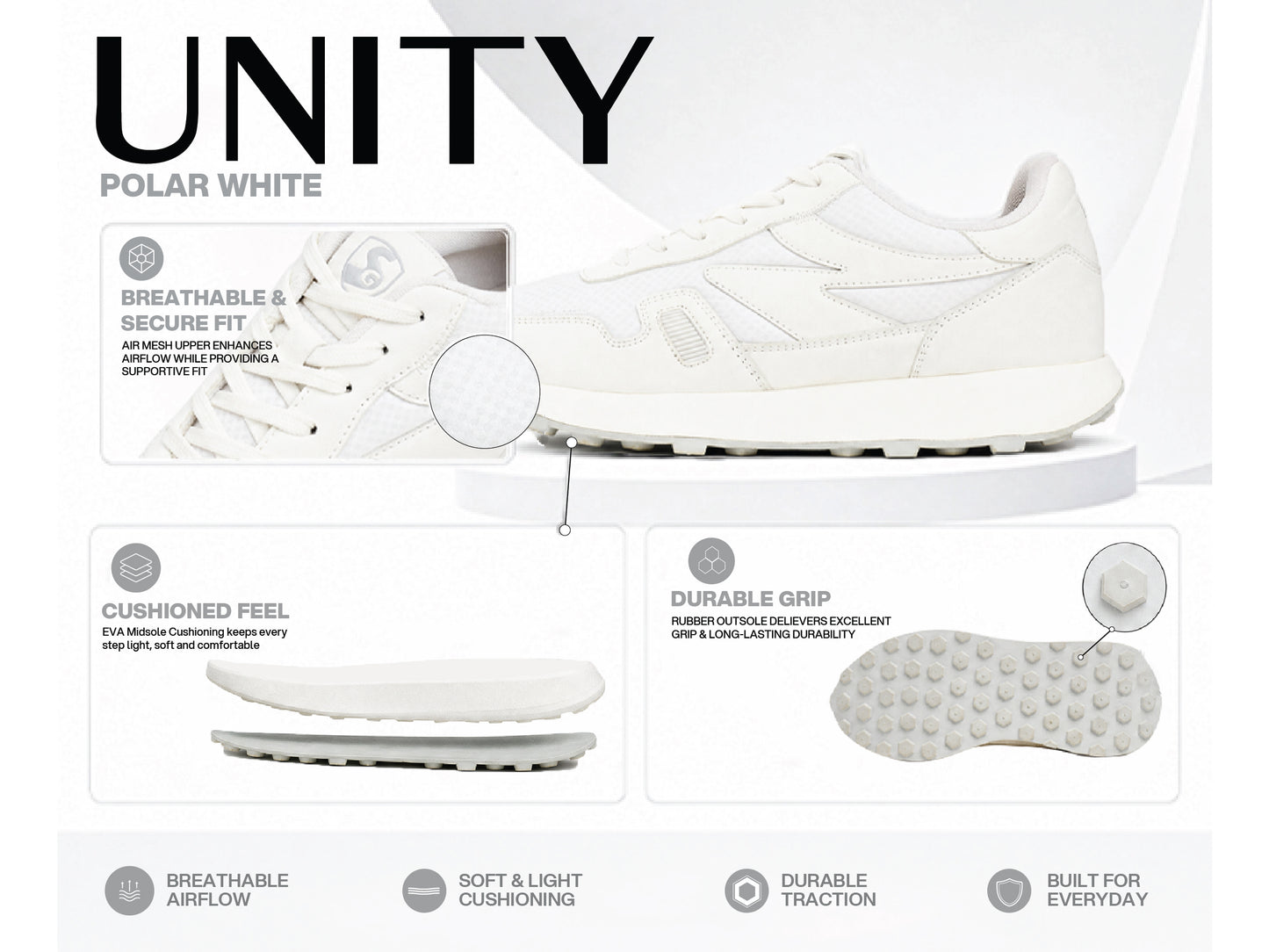 SG Unity Lifestyle Shoes - Polar White
