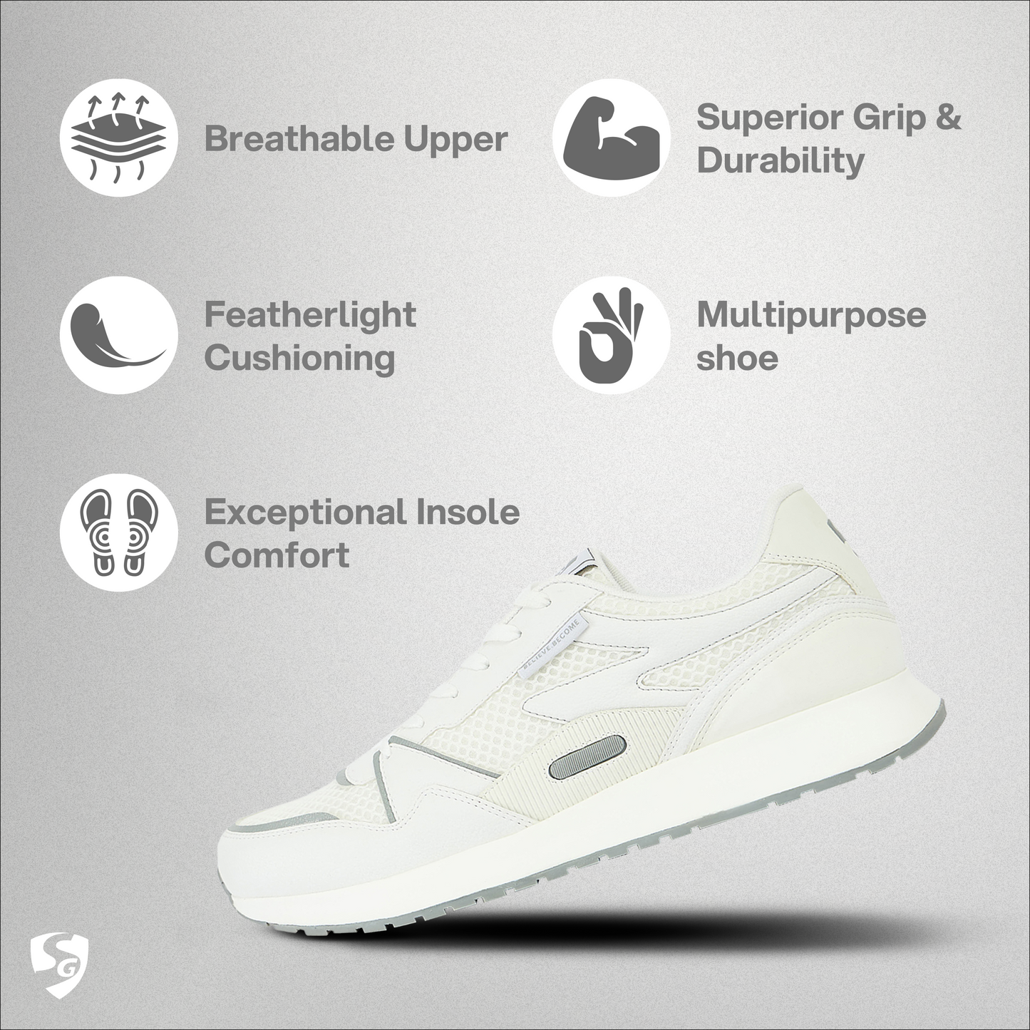 SG COSMOS Lifestyle Shoes - White/Grey