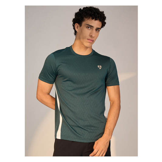 T-SHIRT MEN SG H3MT8209 TEAL GREEN/WHITE