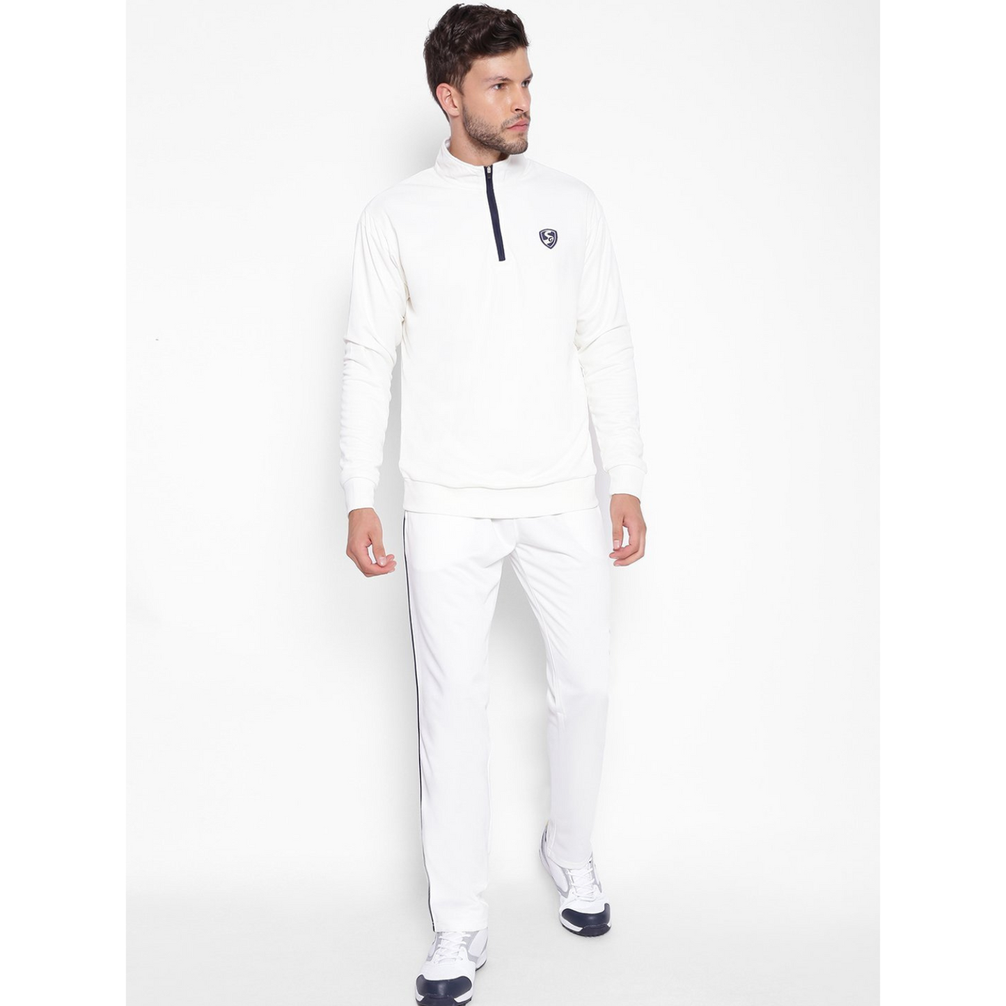SG Senior ICON Full Sleeve Pullover Cricket Whites